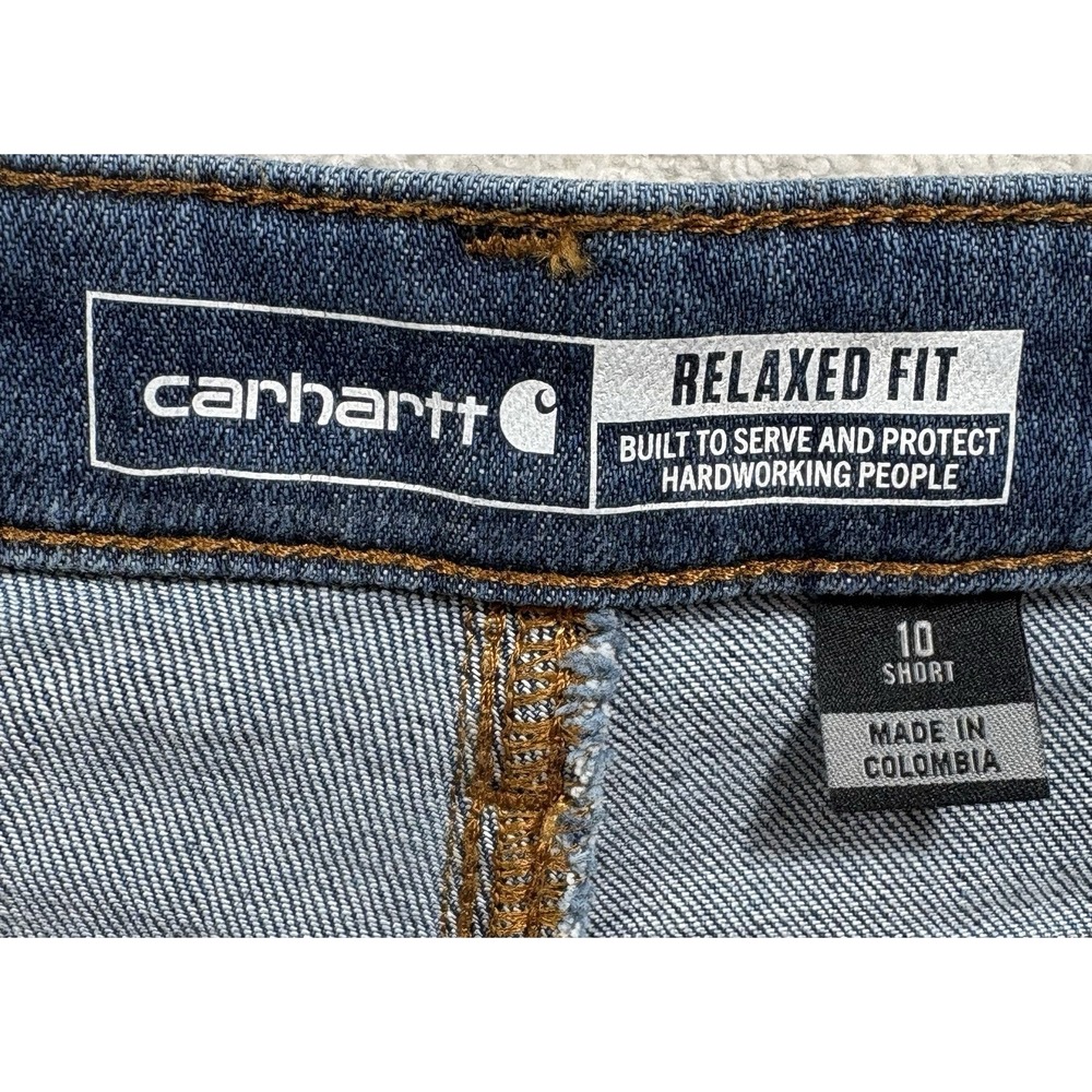 Carhartt Womens Double Front Jeans Sz 10 Short Rugged Flex Relaxed Fit NWT -1825 - Picture 7 of 8